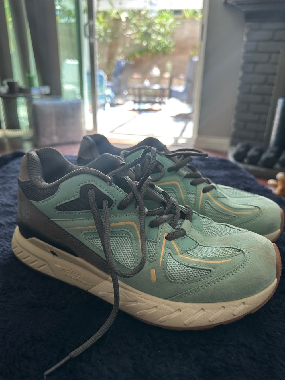 Women’s Athletic Sneakers in Teal and Gray - Comfortable Everyday Running Shoes